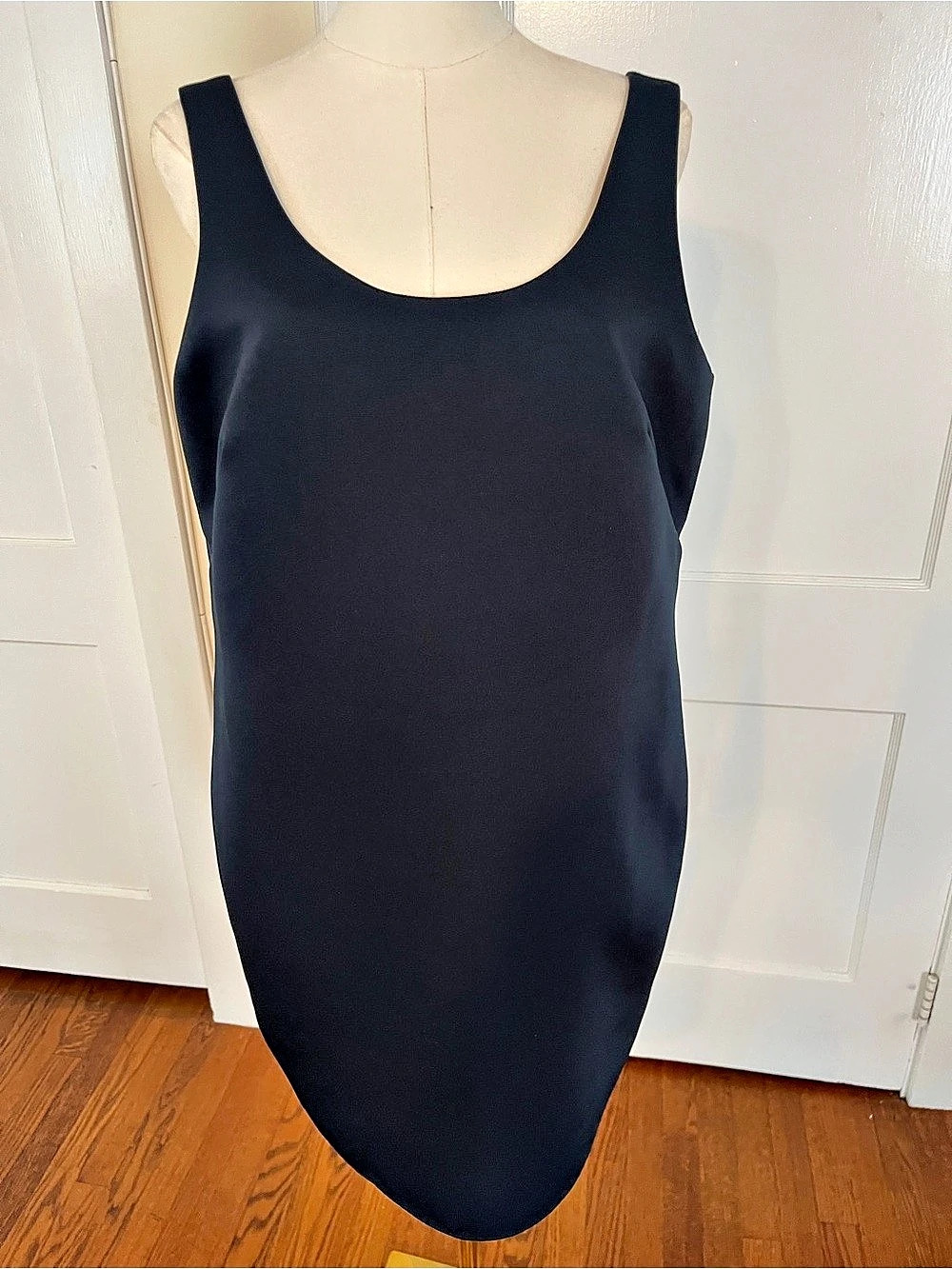 New Eith Tags Armani Exchange “Perfect Navy Dress” Scoop Neck Minimalist Sheath